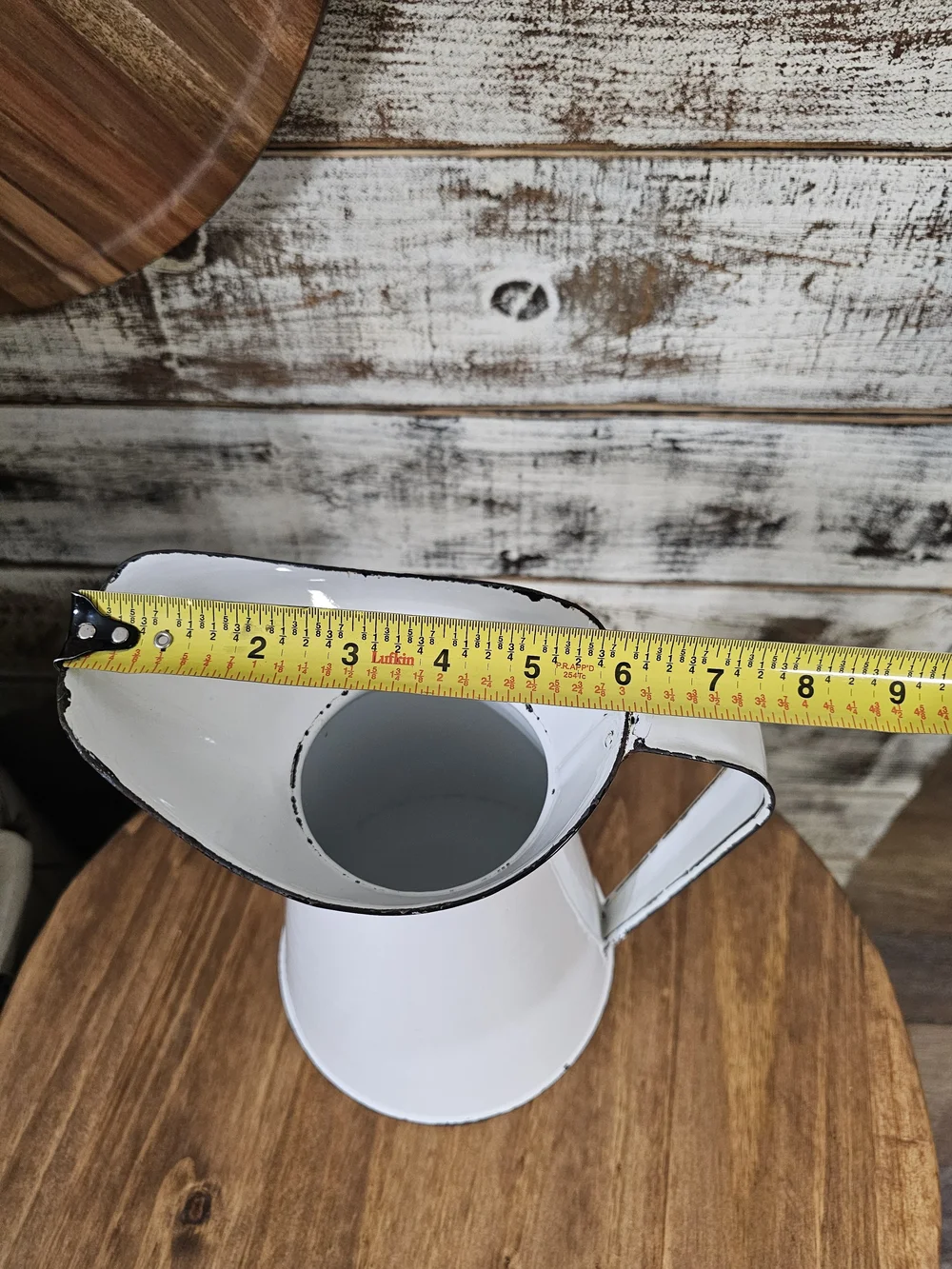 White Enamel Pitcher & Wash Bowl